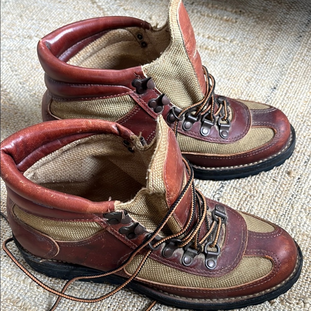 Vintage Danner Leather and Gore-Tex Hiking Boots with Vibram soles.